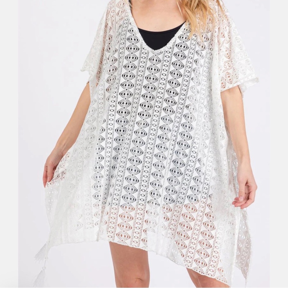 White Lace Cover Up
